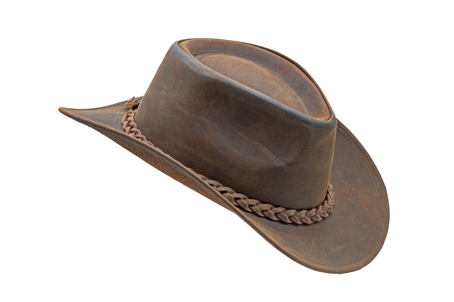 leather cowboy hat Australian style shapeable as outback best gift on Father’s Day Mother’s Day bachelor party easter