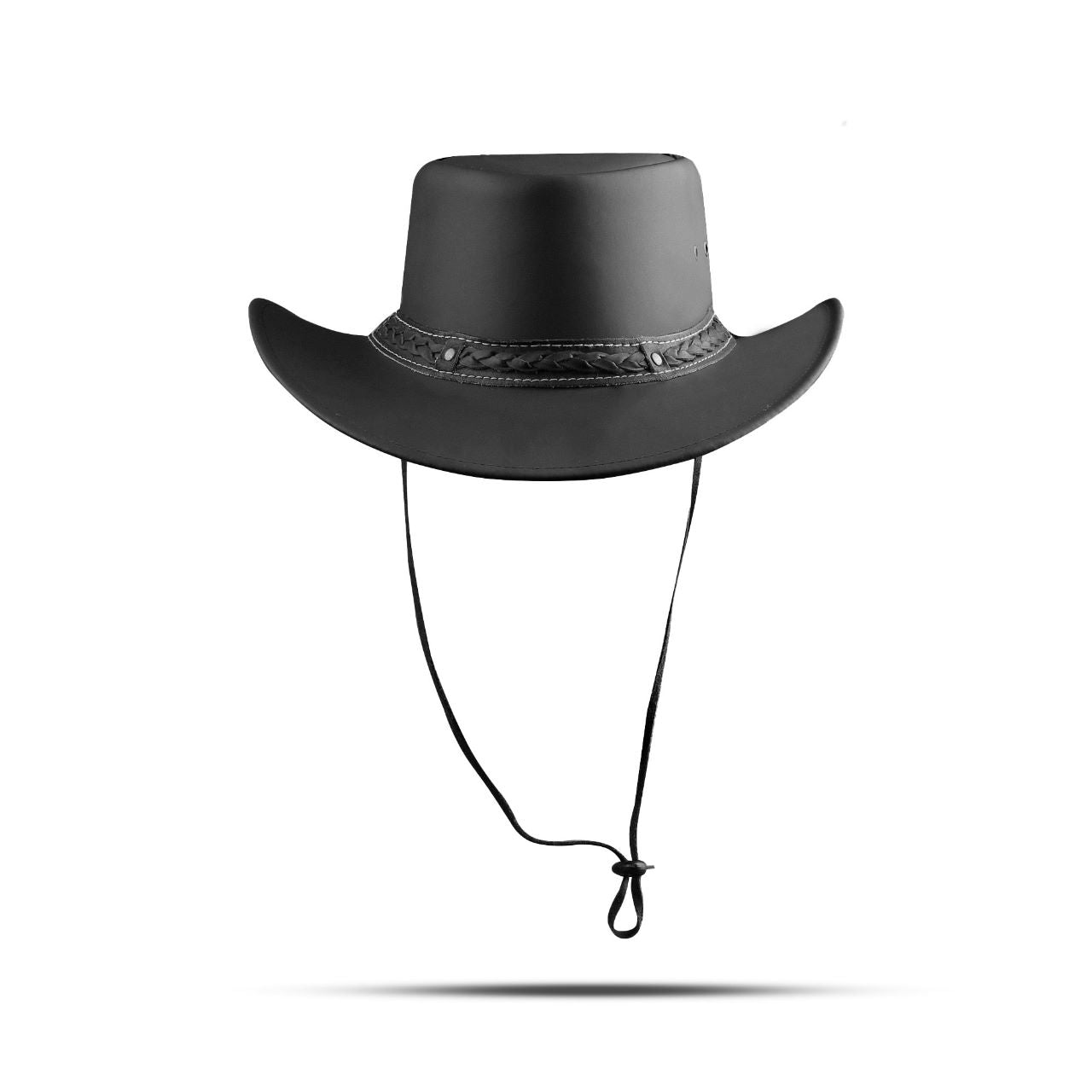 Men and Women Water Resistant Black Leather Western Cowboy Hat