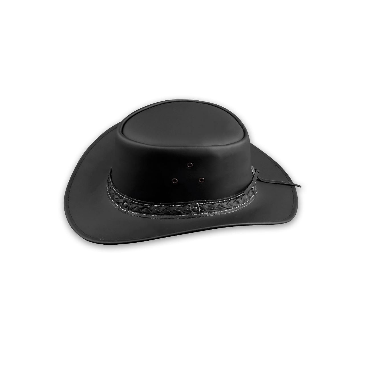 Men and Women Water Resistant Black Leather Western Cowboy Hat