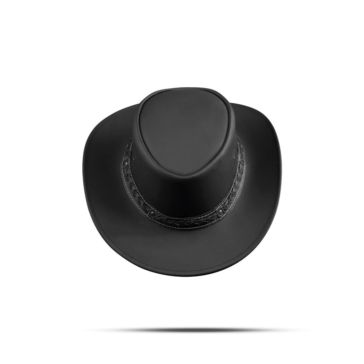 Men and Women Water Resistant Black Leather Western Cowboy Hat