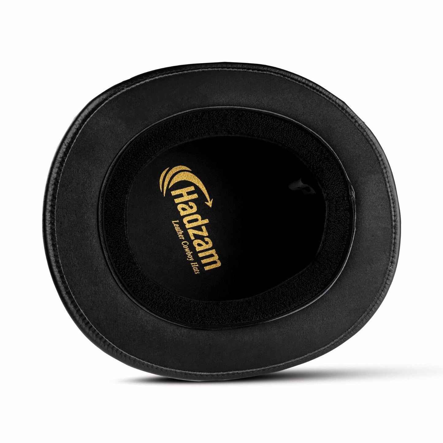 Shapeable Black Genuine Leather Stylish Top Hat