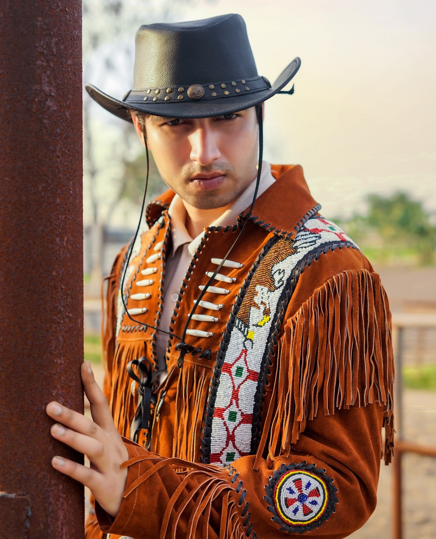 black leather cowboy hat western style shapeable as outback best gift for men women him her mom dad boyfriend girlfriend friends