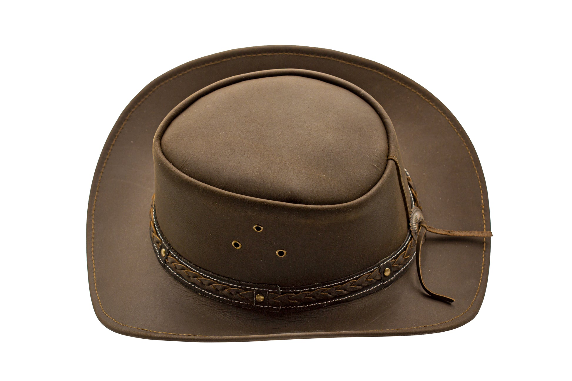 brown leather cowboy hat Australian style shapeable as outback best gift for teenage boys girls Christmas grandma grandpa