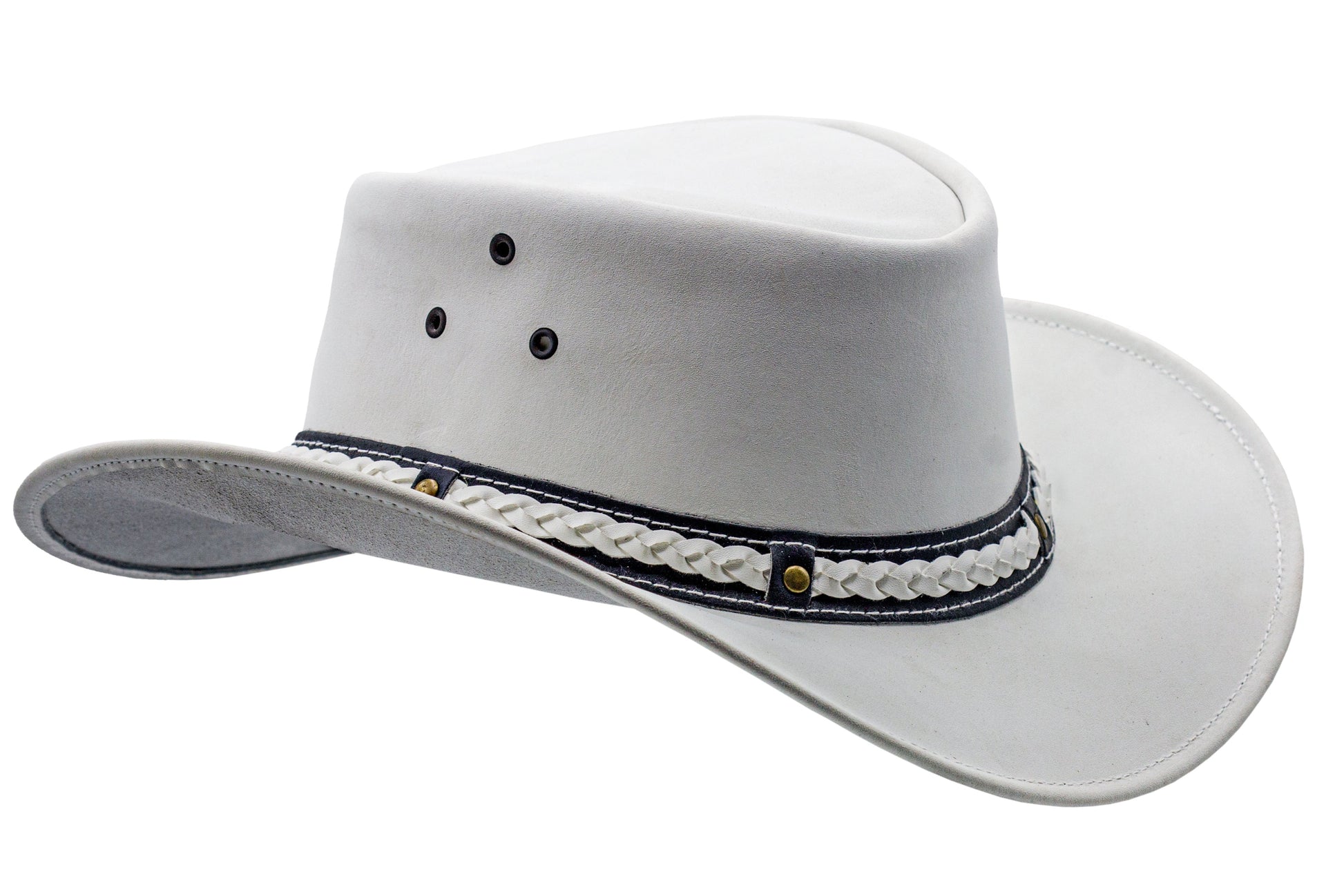 white leather cowboy hat Australian style shapeable as outback best gift for teenage boys girls Christmas grandma grandpa