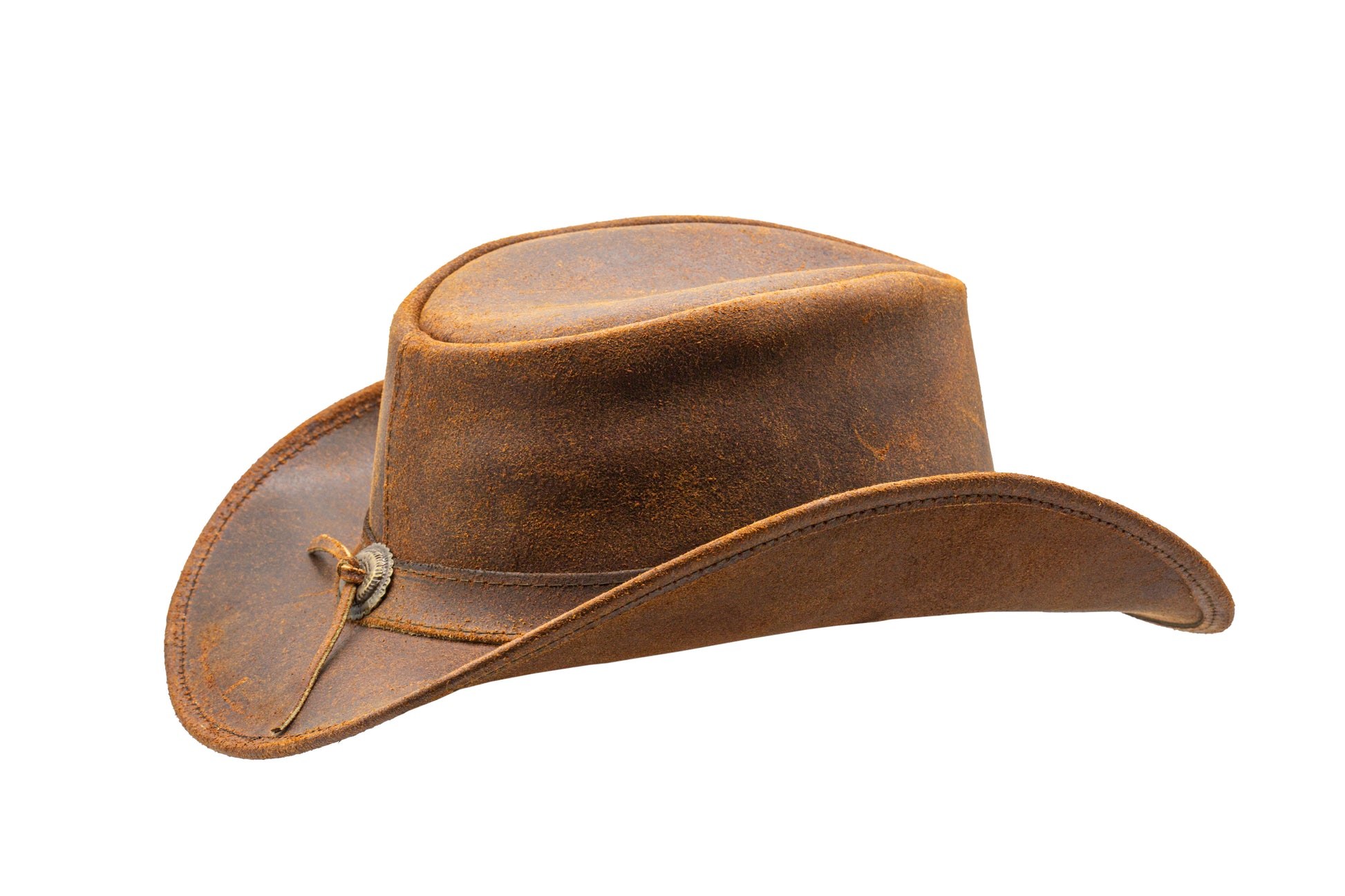 leather cowboy hat Australian style shapeable as outback best gift on Halloween thanksgiving valentine's day Birthday Anniversary