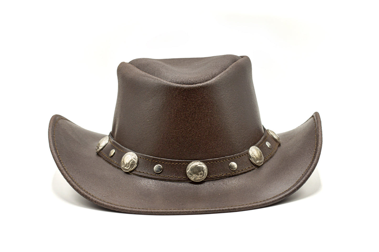 brown leather cowboy hat Australian style shapeable as outback best gift on Halloween thanksgiving valentine's day Birthday Anniversary 