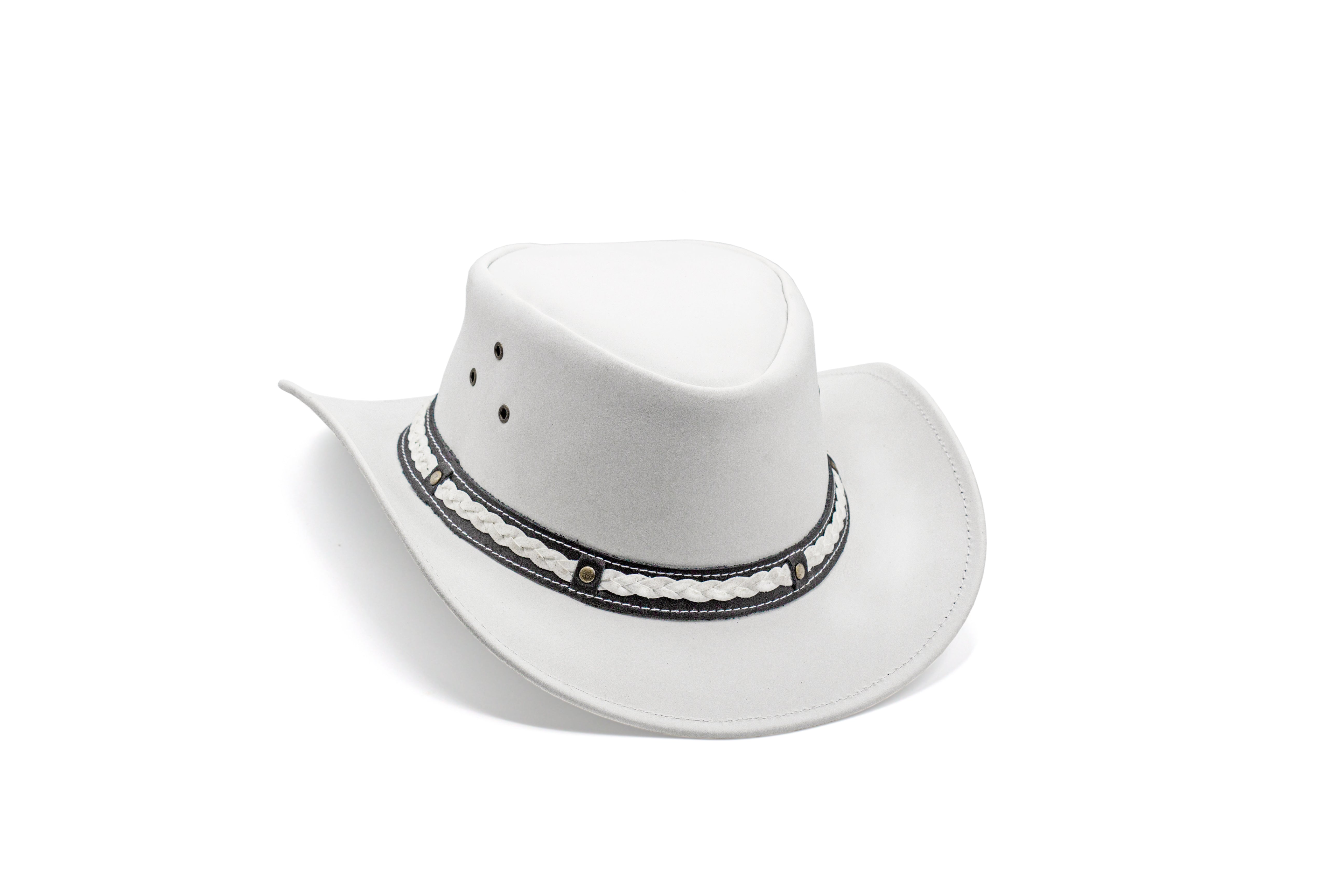 White leather cheap hat