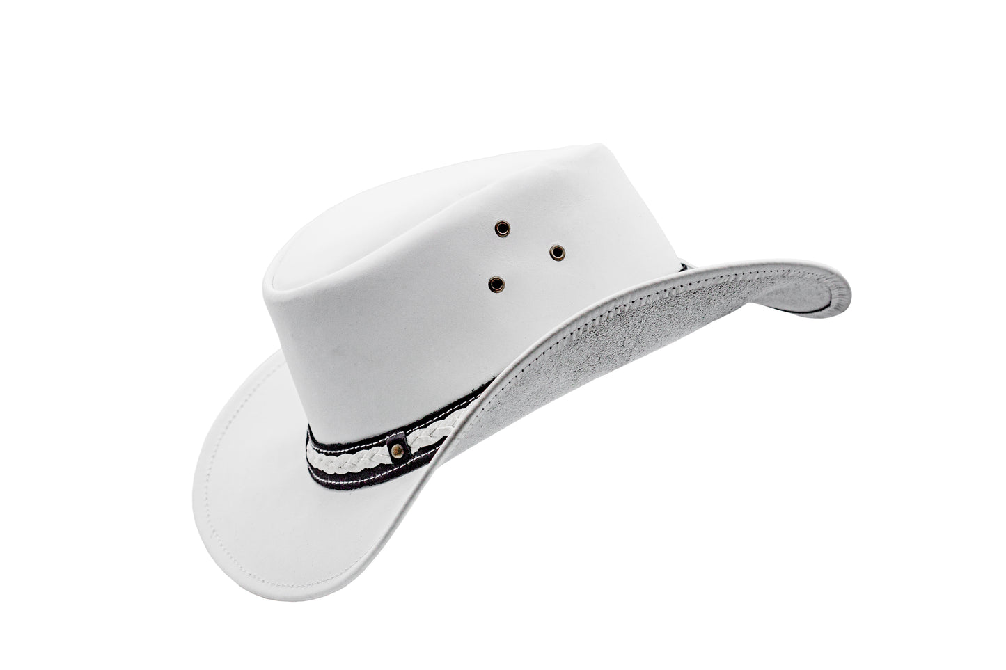 white leather cowboy hat western style shapeable as outback best gift for men women him her mom dad boyfriend girlfriend friends 