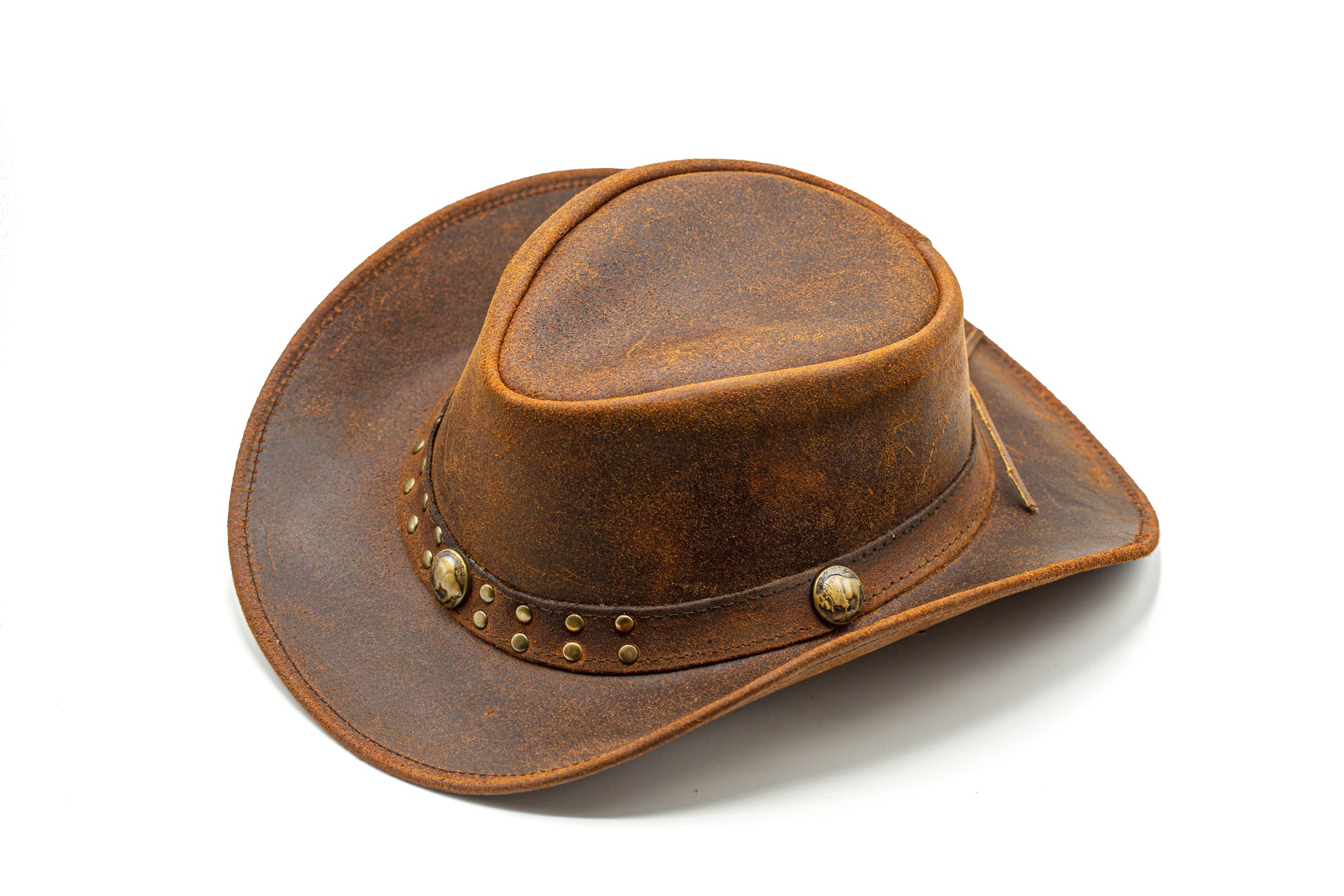 Outback Hat Shapeable Into Leather Cowboy Hat Durable Leather Hats for Men  Western Hat Western Hats for Men 
