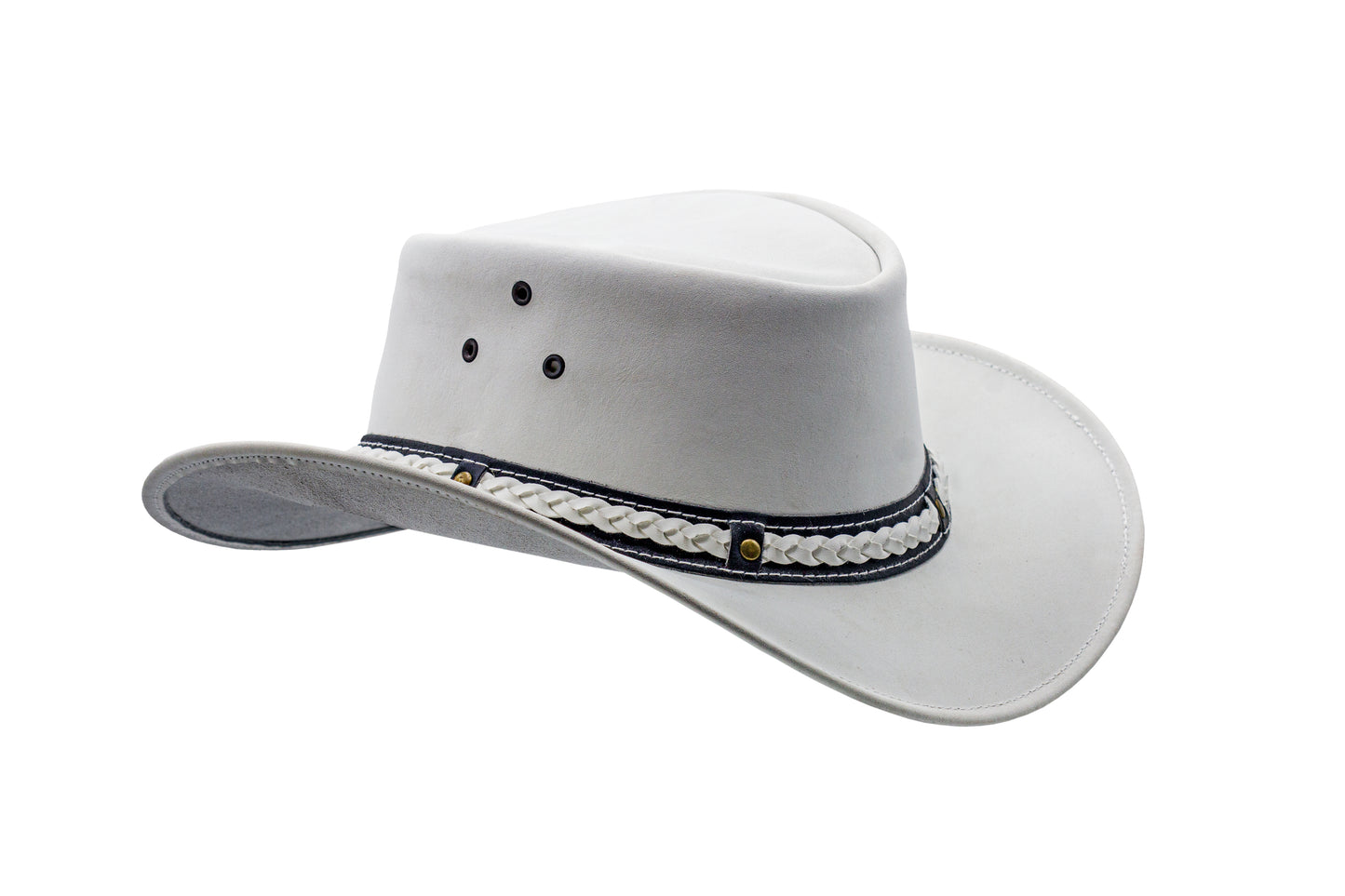 Custom Shapeable Cowboy Hat white with black treatment version 5