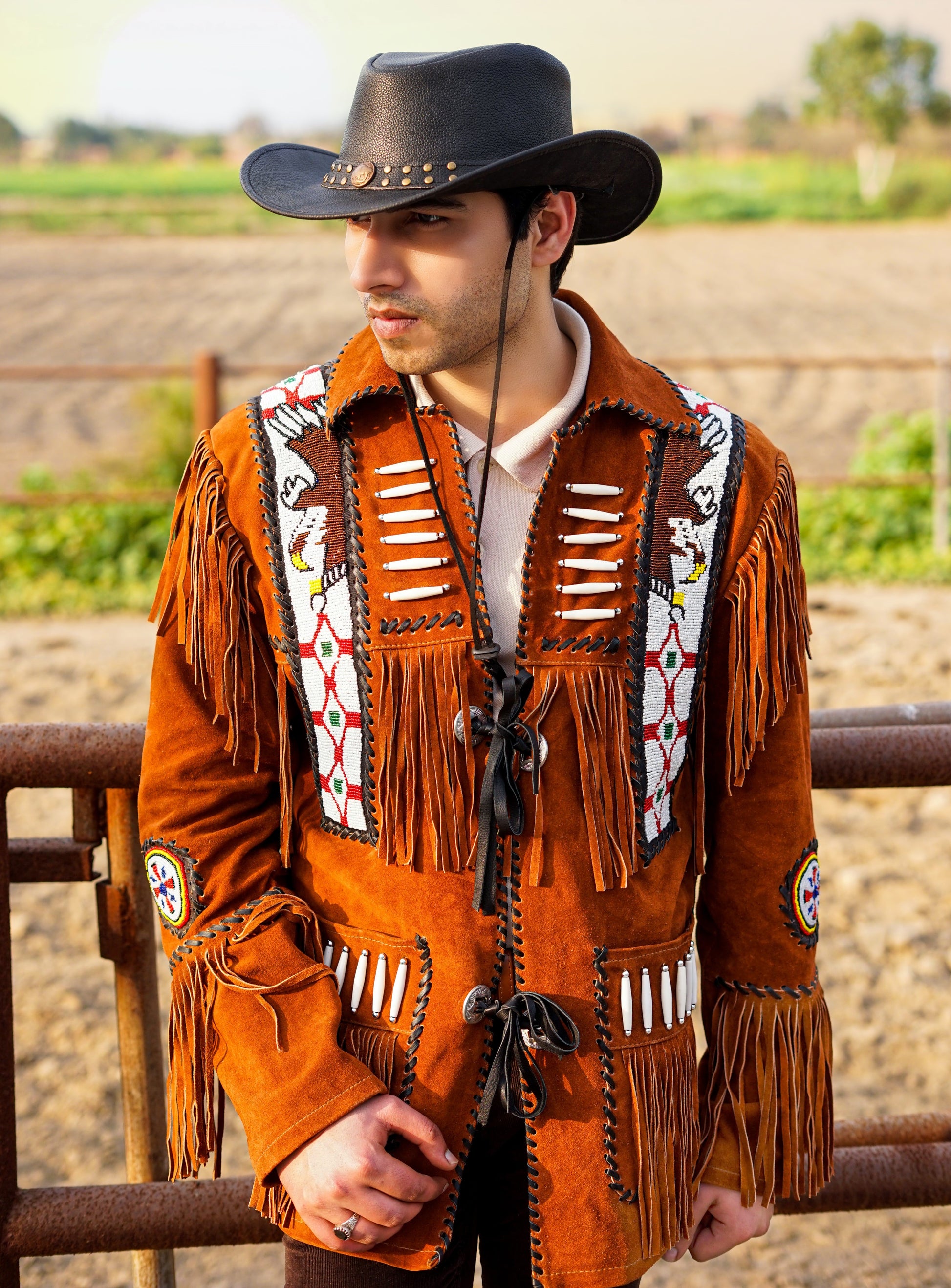 Western | Mens American Leather Cowboy Hat