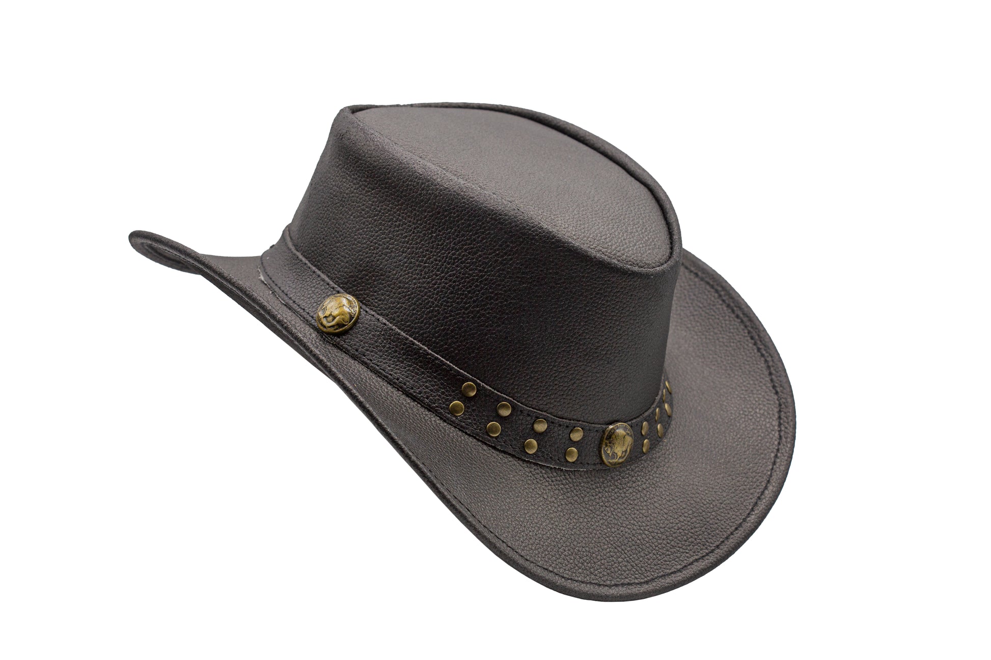leather cowboy hat Australian style shapeable as outback best gift on Halloween thanksgiving valentine's day Birthday Anniversary 